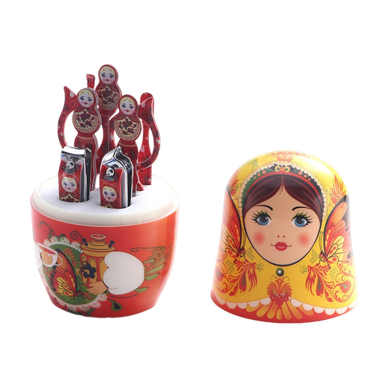 Creative Nail Clipper Set With Russian Doll Style Case 6