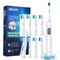 Rechargeable Electric Toothbrush With Timer And Multiple Brush Heads 0