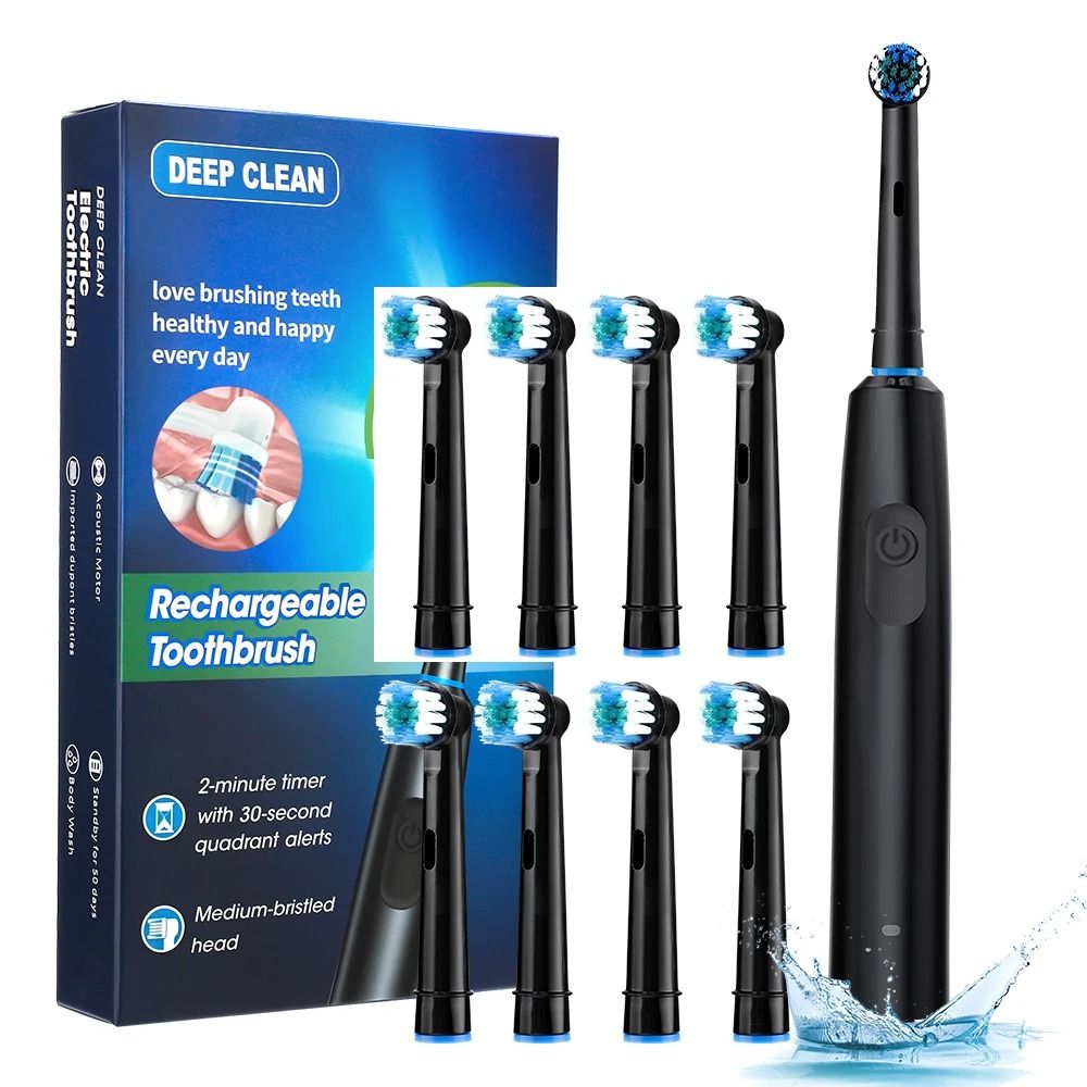 Rechargeable Electric Toothbrush With Timer And Multiple Brush Heads 9