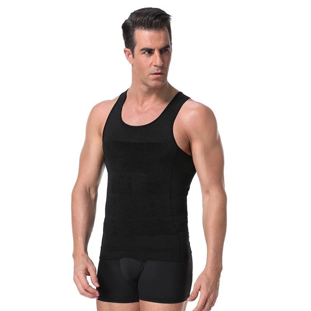 Mens Slimming Compression Vest Shapewear Body Corset Tummy Control Sports Undershirt 6