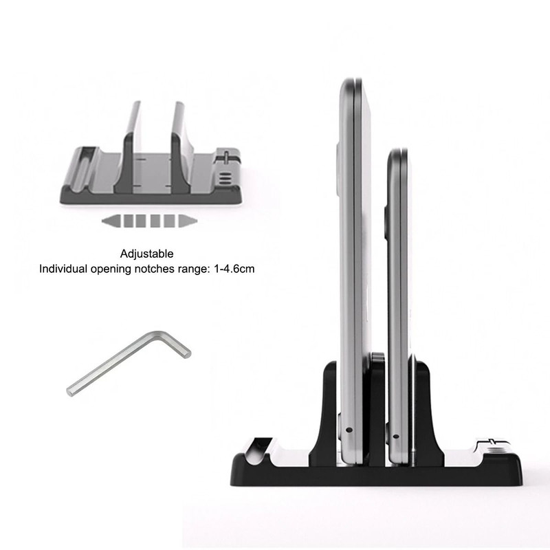 4 In 1 DualSlot Adjustable Vertical Laptop Stand 5