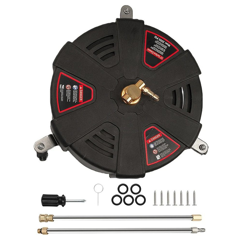 Patio Surface Cleaner Attachment With Quick Connect And 3 Wheels 2500 PSI Pressure Washer Accessor 1