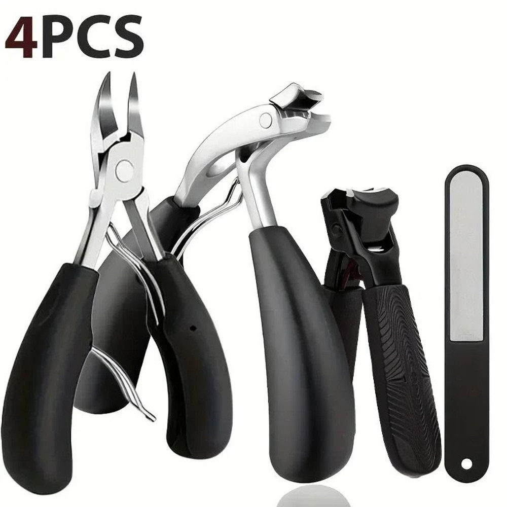 4 Piece Ingrown Toenail Clipper Set Stainless Steel For Thick Nails 6