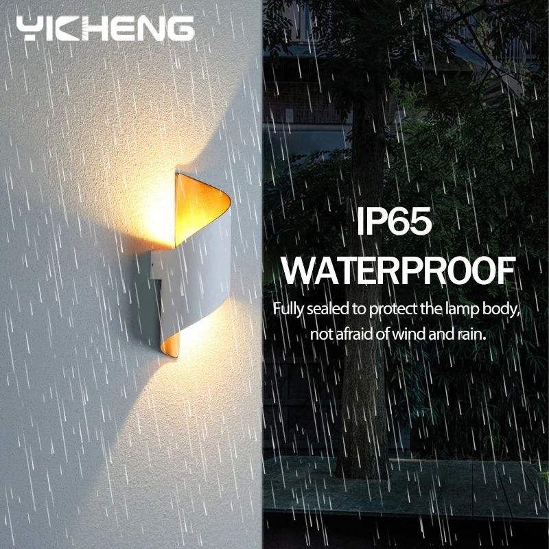 Spiral LED Wall Lamp Modern Indoor Outdoor Waterproof Sconce Light 3