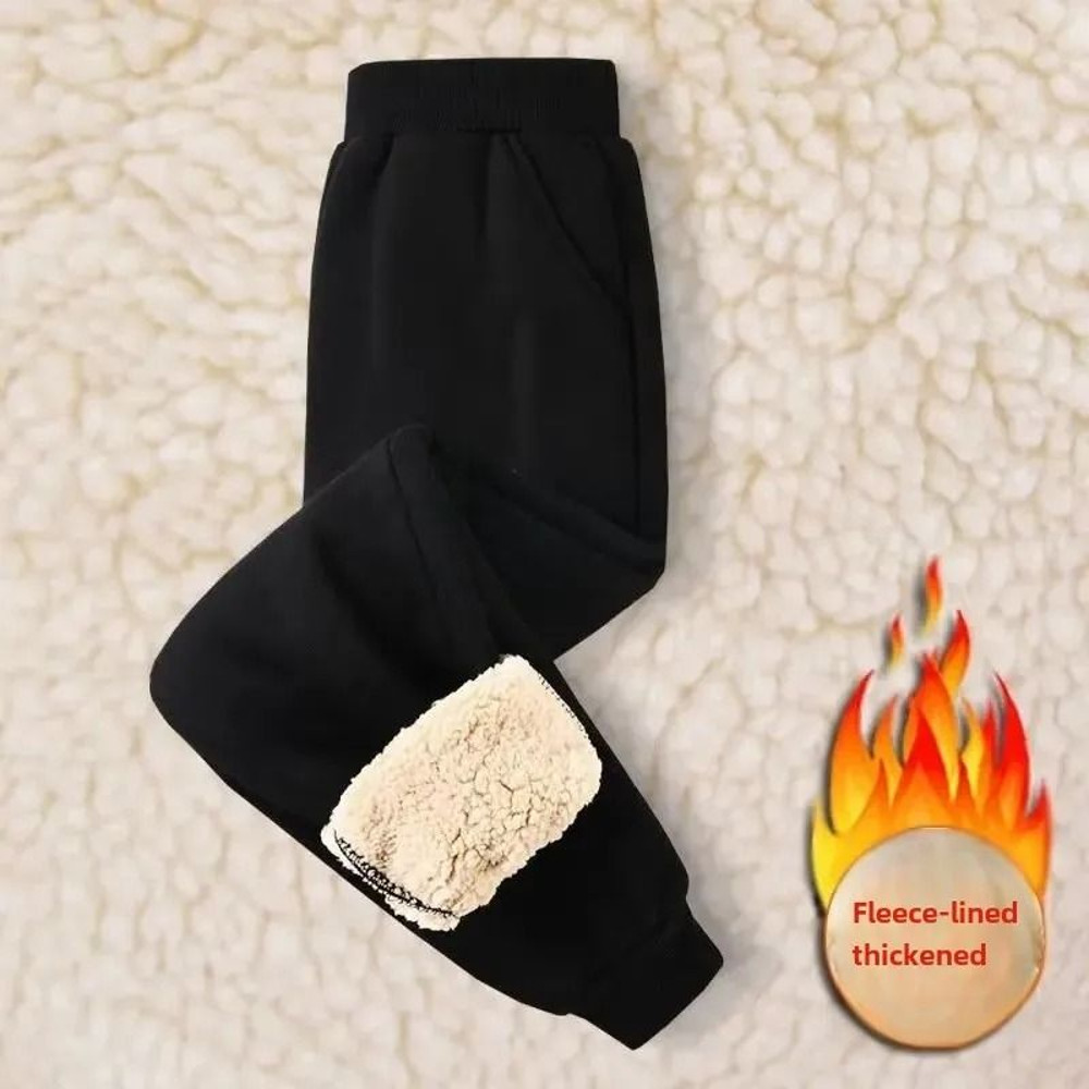 Kids Fleece Lined Warm Sports Pants Casual Winter Trousers 5