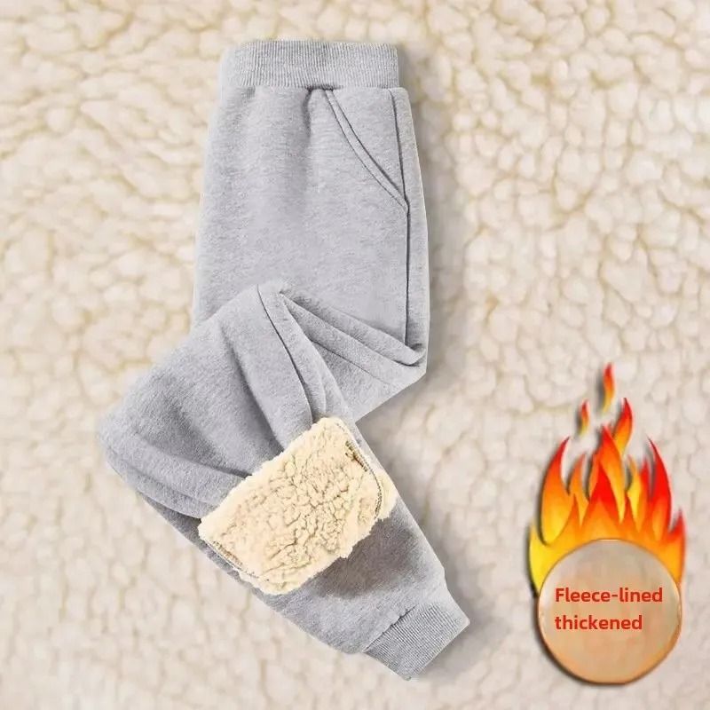 Kids Fleece Lined Warm Sports Pants Casual Winter Trousers 7