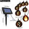 Solar String Lights LED Outdoor Waterproof Flickering Flame Hanging Lantern With 8 Balls 2