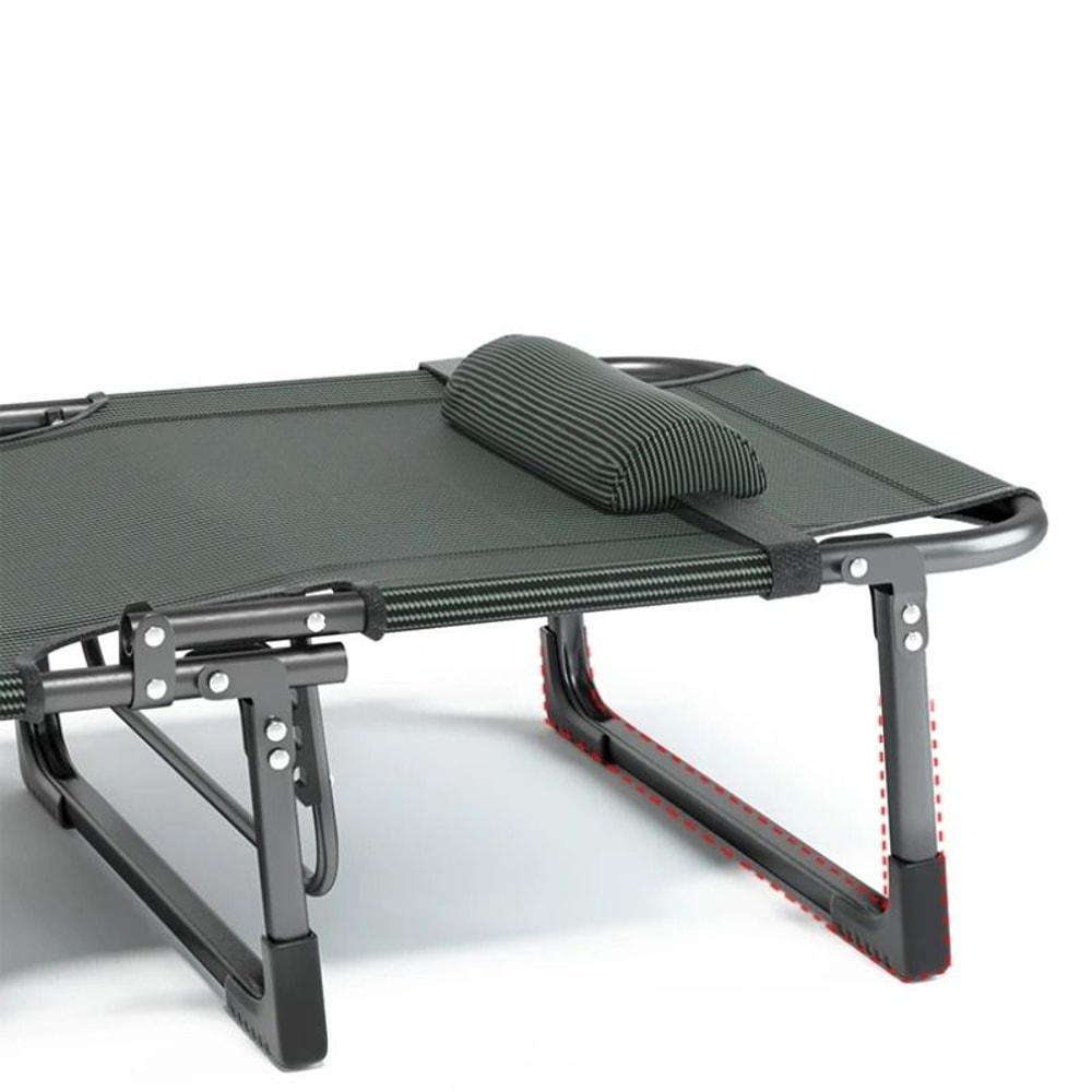 Summer Outdoor Rollaway Bed With Cotton Padded Recliner 5