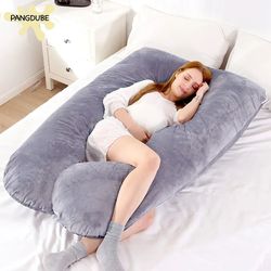 pregnancy pillow with waist and nursing support for sleeping and breastfeeding