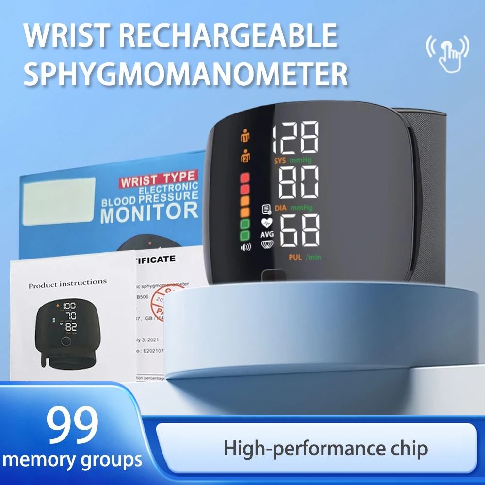 Digital Wrist Blood Pressure Monitor With Voice Broadcast And Heart Rate Detection 3