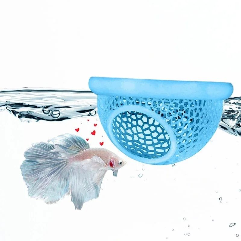 Aquarium Floating Cave And Feeding Ring 3in1 Shelter For Betta And Shrimp 9