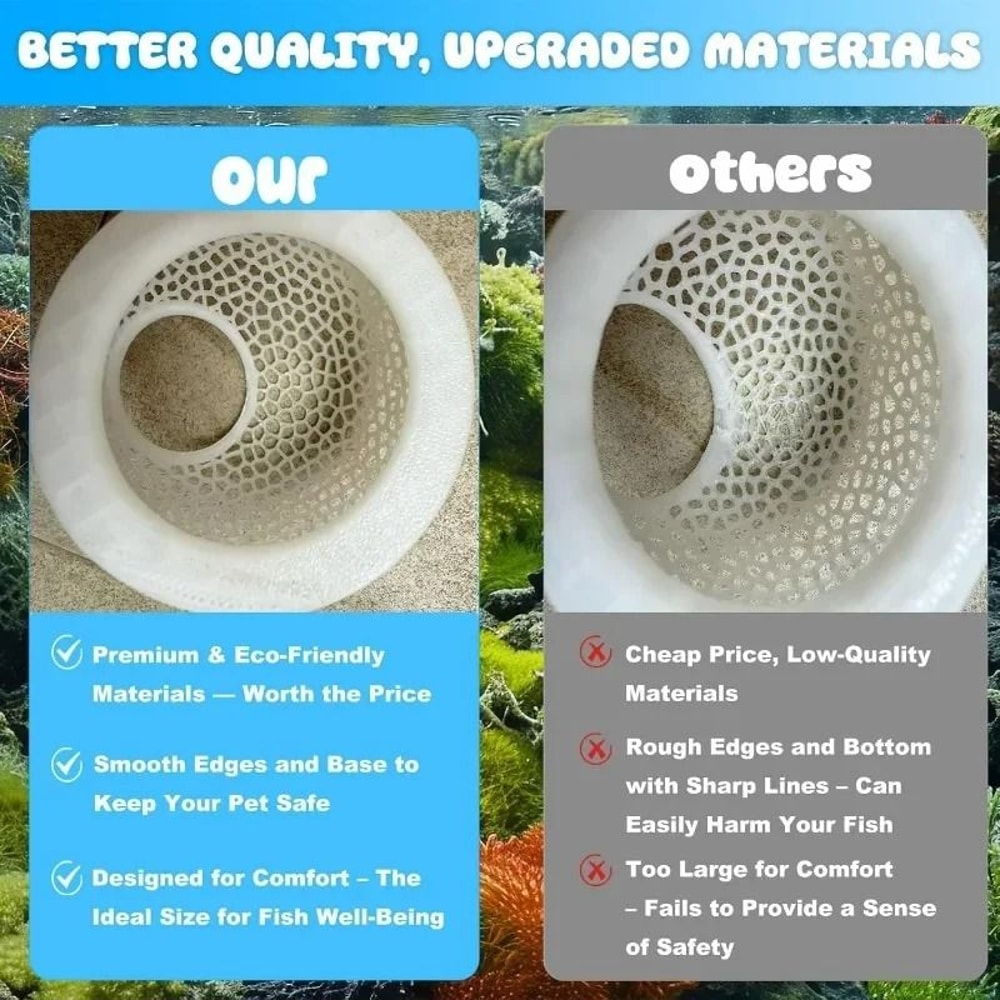 Aquarium Floating Cave And Feeding Ring 3in1 Shelter For Betta And Shrimp 3