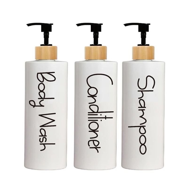 3PCS 500ml Refillable Soap Dispenser Bottles For Bathroom Shampoo And Shower Gel Pump Containers 6