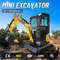 Small Excavator 2 Ton Orchard Digger With EPA Euro 5 Engine 5