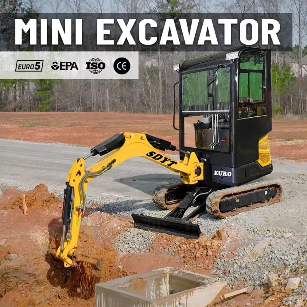 Small Excavator 2 Ton Orchard Digger With EPA Euro 5 Engine 6