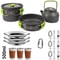 Camping Cookware Set Outdoor Cooking Pots Pans Teapot Travel Tableware For 2 To 3 People 12