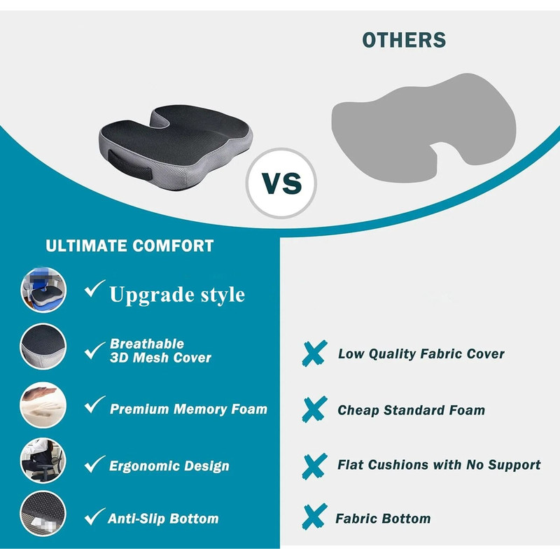 Orthopedic Memory Foam Cushion For Pain Relief 4