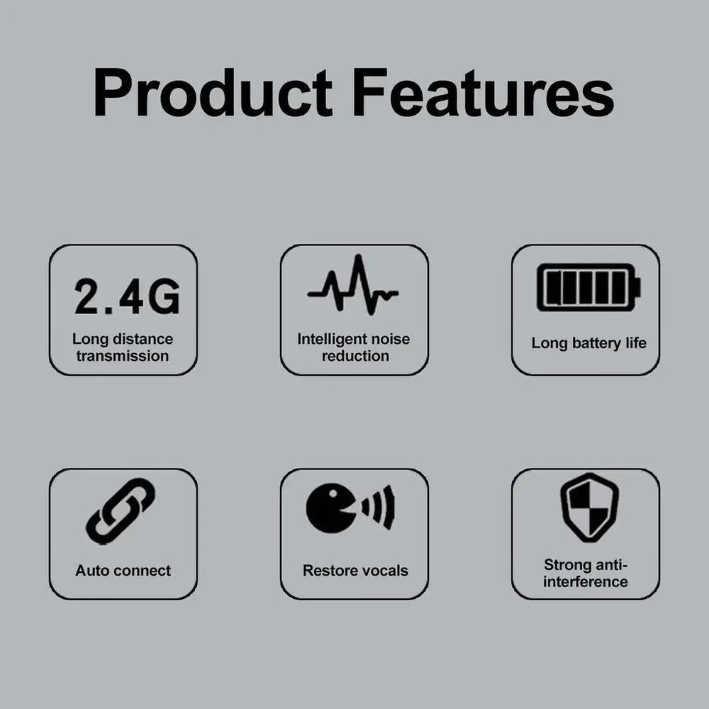 24G Wireless Headset Microphone With Transmitter And Receiver 2