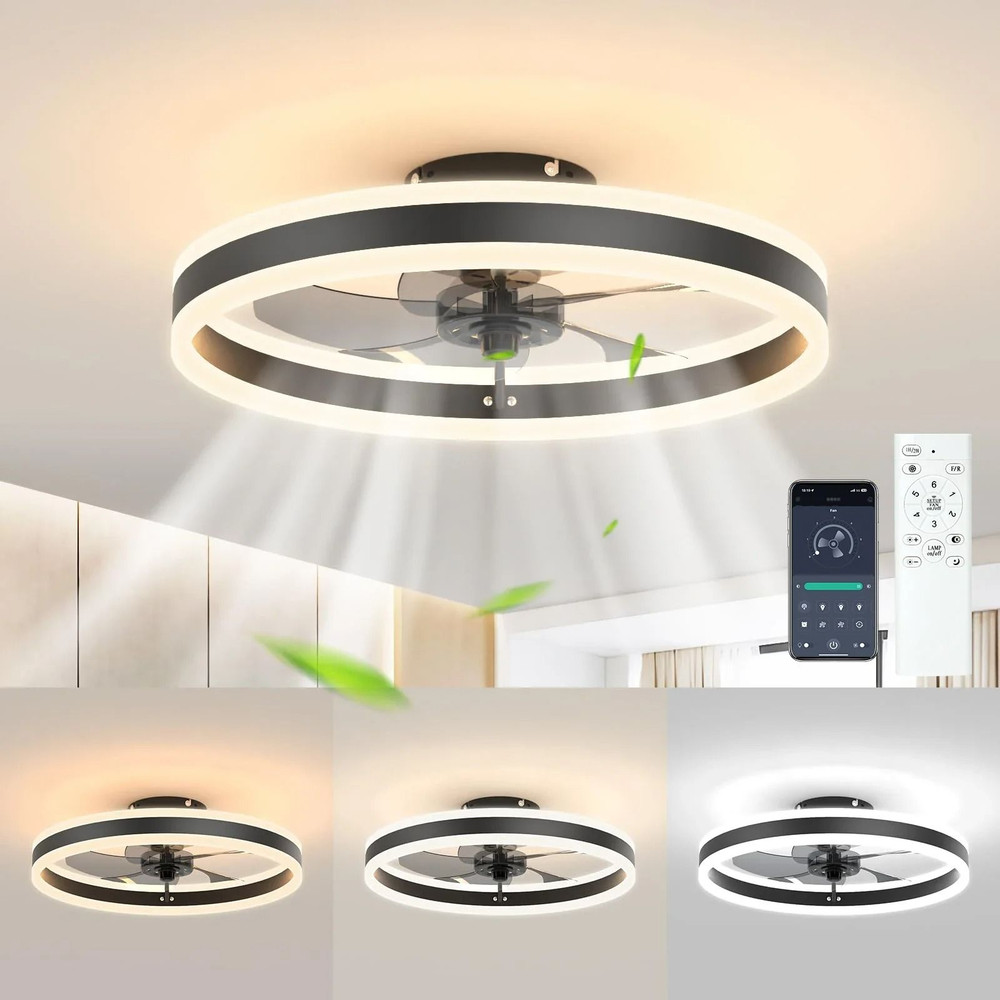 Dimmable Ceiling Fan Light Fixture With Remote 3
