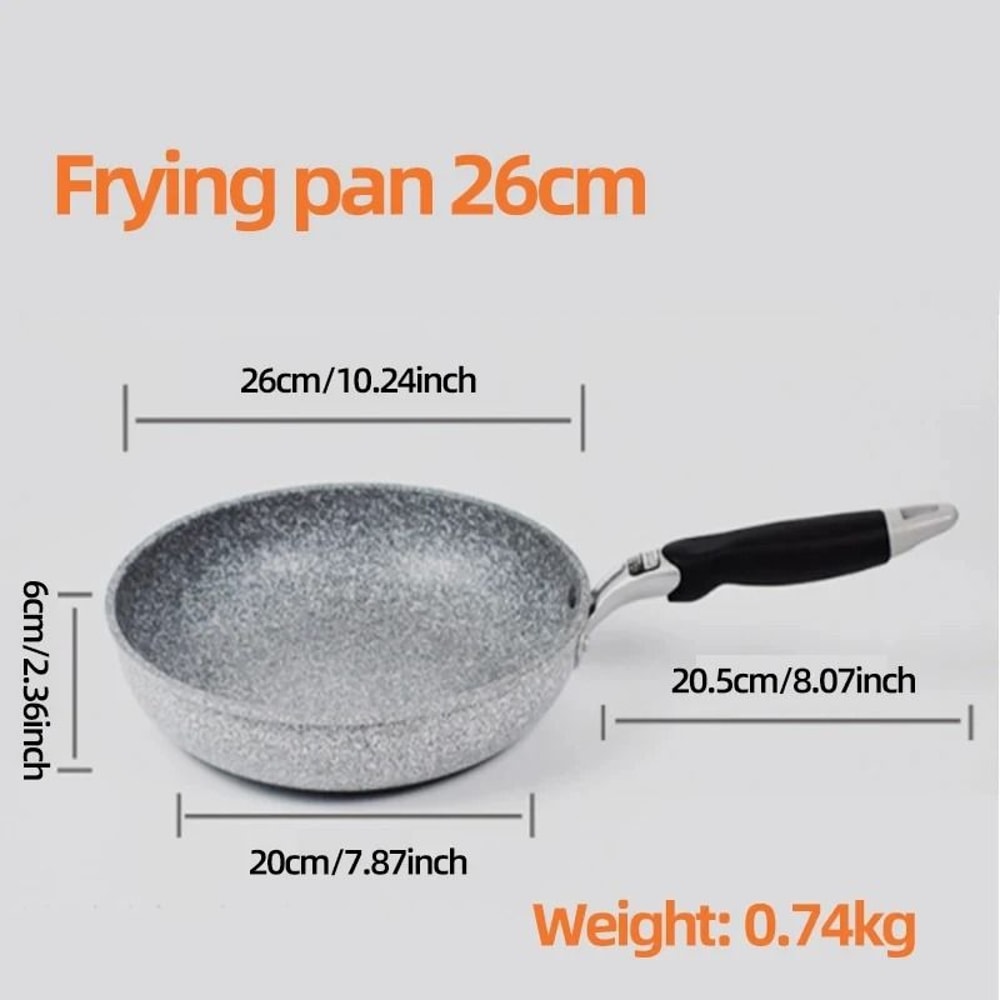Durable Stone Frying Pan And Wok Non Stick Cookware For Induction And Gas Stove 8