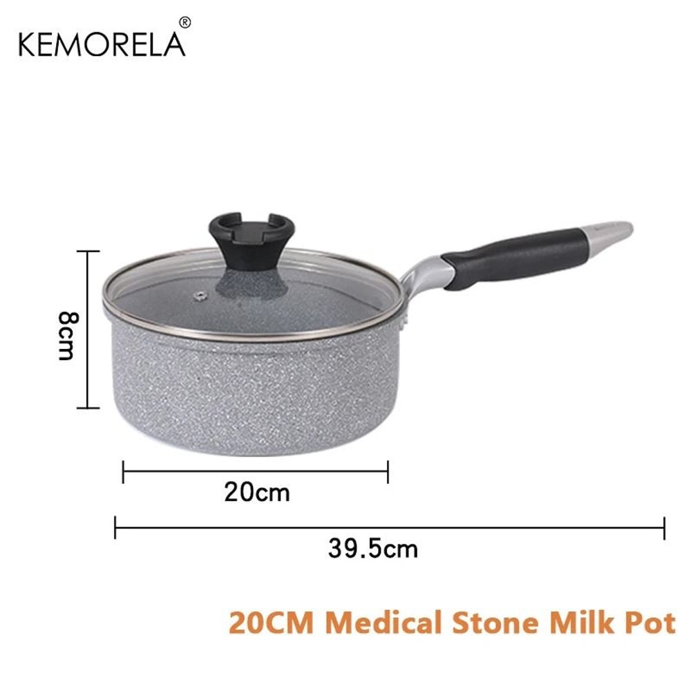 Durable Stone Frying Pan And Wok Non Stick Cookware For Induction And Gas Stove 13