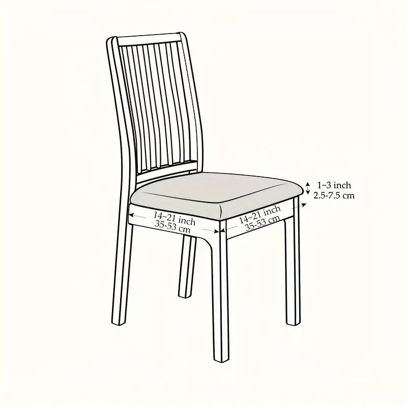 Jacquard Waterproof Chair Slipcover For Dining And Office Chairs 1