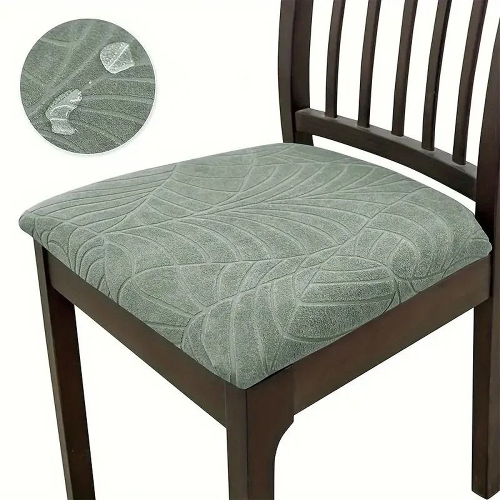 Jacquard Waterproof Chair Slipcover For Dining And Office Chairs 8