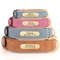 Personalized Dog Collar Custom Engraved PU Leather With Nameplate ID Tag 1