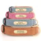 Personalized Dog Collar Custom Engraved PU Leather With Nameplate ID Tag 1