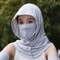Pull Rope AntiUV Sunscreen Hat With Mask Shawl For Outdoor Sports 10