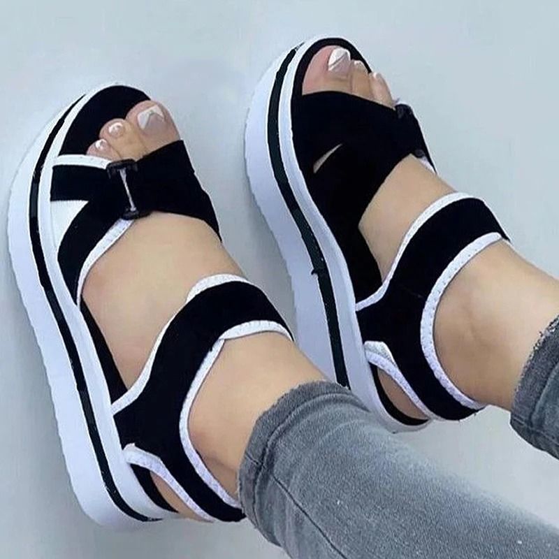 Women Summer Wedge Sandals Outdoor Beach Walking Shoes 1