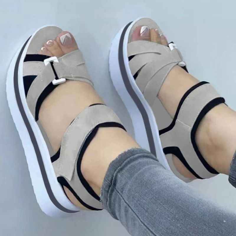 Women Summer Wedge Sandals Outdoor Beach Walking Shoes 6