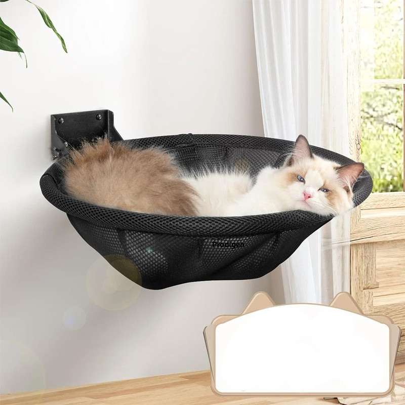 Wall Mounted Cat Hammock  Foldable Cat Bed  Wall Shelf For Sleeping Playing And Climbing 2