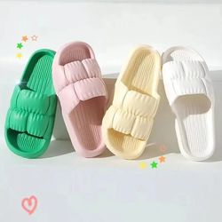 soft bottom non-slip slippers for men and women – summer indoor and bathroom sandals