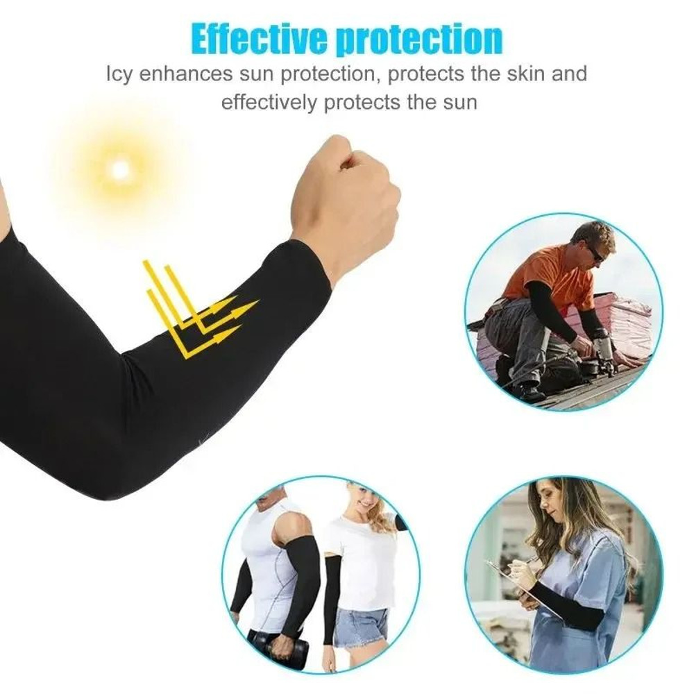 Cooling Arm Covers Ice Silk Sleeves For Summer Sun Protection Outdoor Sports 3