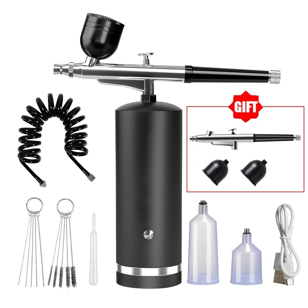 Portable Airbrush Kit With Compressor And Spray Gun For Painting And Crafts 9