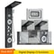 LED Rainfall Shower Panel With Digital Display And Massage Jets 14