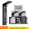 LED Rainfall Shower Panel With Digital Display And Massage Jets 8