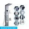 LED Rainfall Shower Panel With Digital Display And Massage Jets 19
