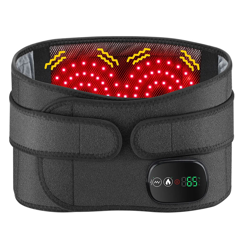 Electric Heating Waist Massager Belt With Vibration And Hot Compress 12