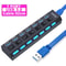 USB Hub Expander With Multiple Ports And Power Switch For PC Accessories 9