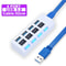 USB Hub Expander With Multiple Ports And Power Switch For PC Accessories 10