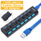USB Hub Expander With Multiple Ports And Power Switch For PC Accessories 17