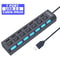 USB Hub Expander With Multiple Ports And Power Switch For PC Accessories 7