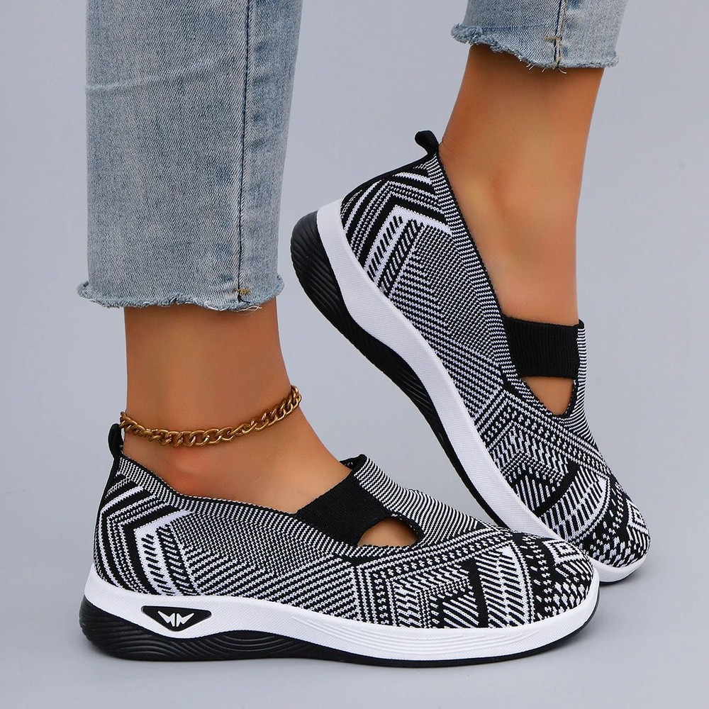 Womens Summer Mesh Flat Shoes Lightweight Casual Sneakers 3