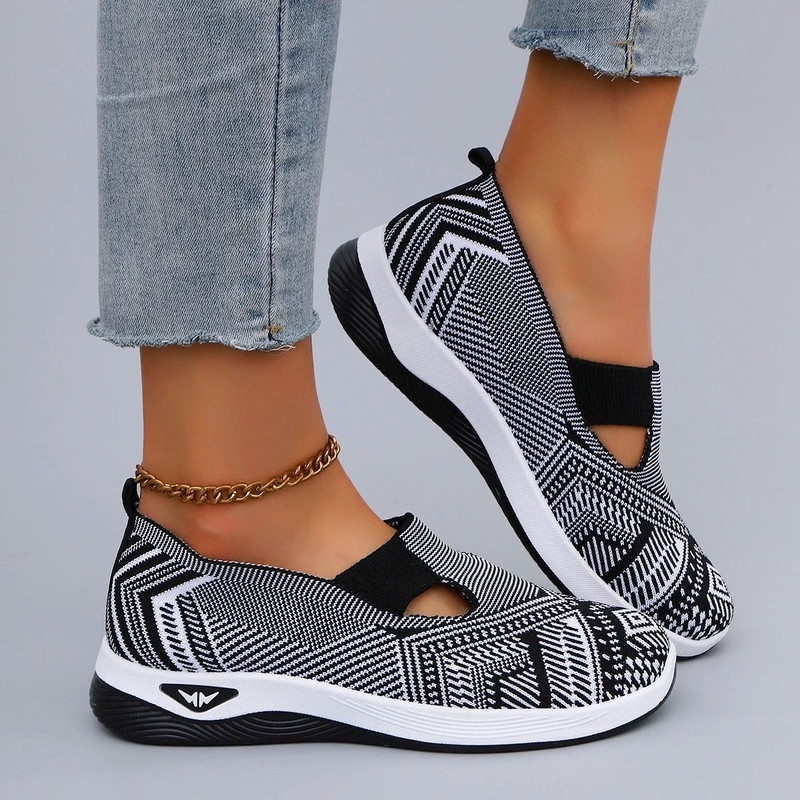 Womens Summer Mesh Flat Shoes Lightweight Casual Sneakers 3