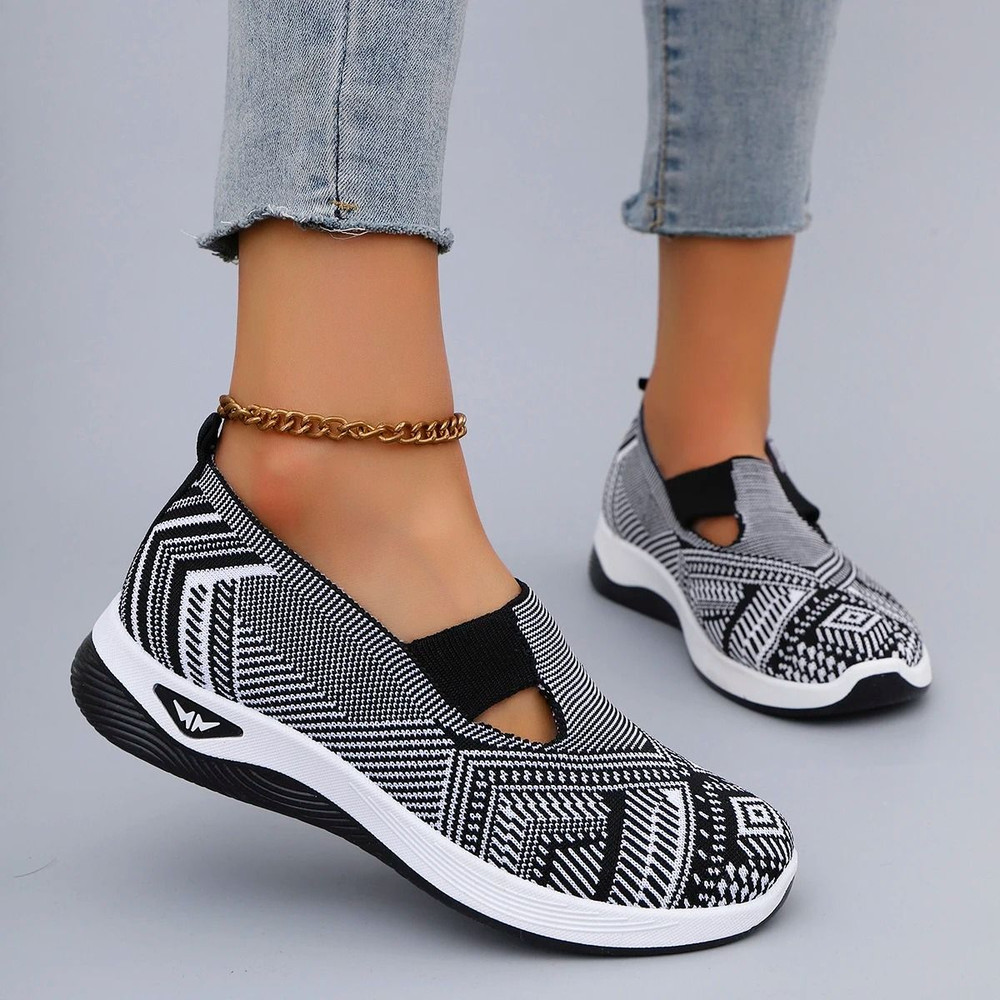 Womens Summer Mesh Flat Shoes Lightweight Casual Sneakers 4