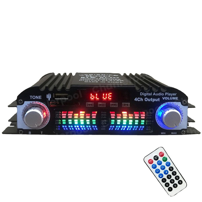 1600W Digital 4Channel Bluetooth Audio Amplifier With FM Radio And Remote Control 5