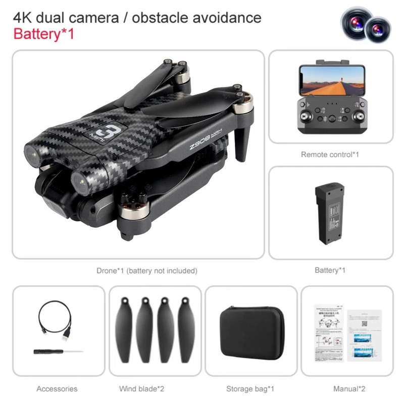 4K Folding Drone With Obstacle Avoidance And WiFi FPV Camera 7