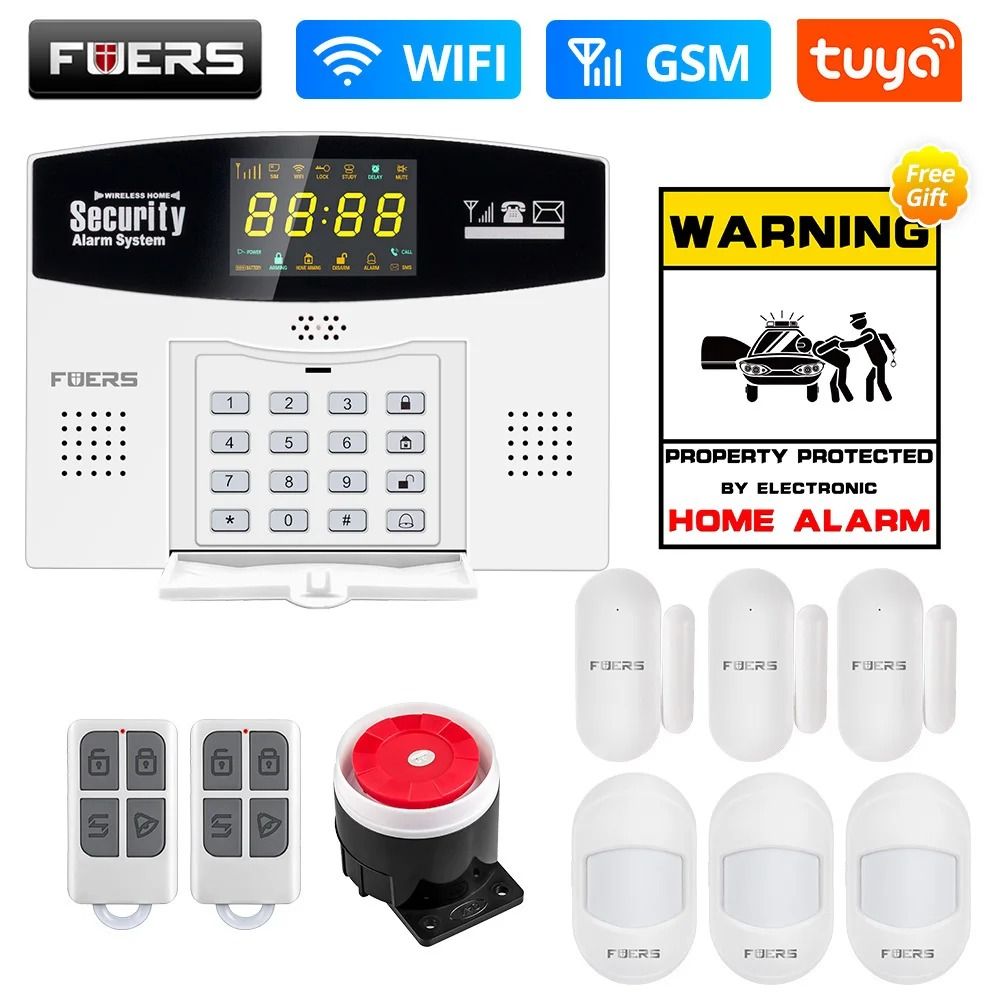 Smart WiFi GSM 4G Home Security Alarm System With Motion Sensor And LCD Display 12